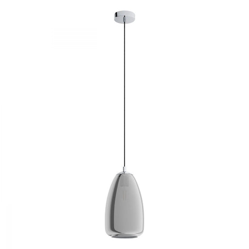 Buy Pendant Lights Australia Alobrase 1 Light Pendant Chrome & Black Transparent 200mm - 98615N