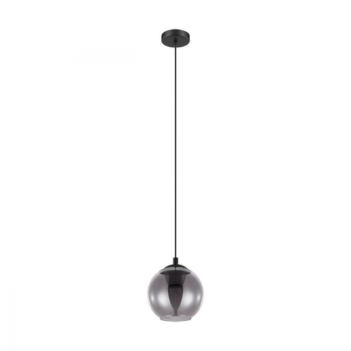 Buy Pendant Lights Australia Ariscani 1 Light Pendant Chrome & Black Transparent 200mm - 98651N