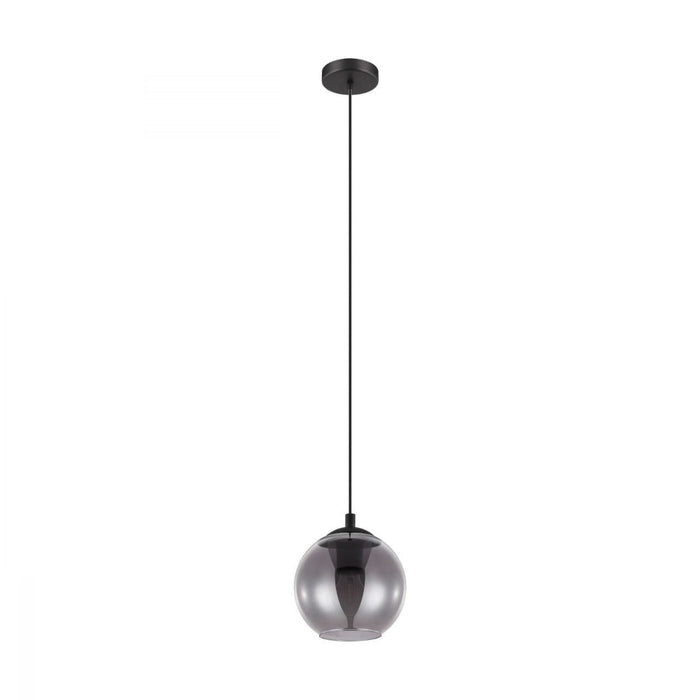 Buy Pendant Lights Australia Ariscani 1 Light Pendant Chrome & Black Transparent 200mm - 98651N