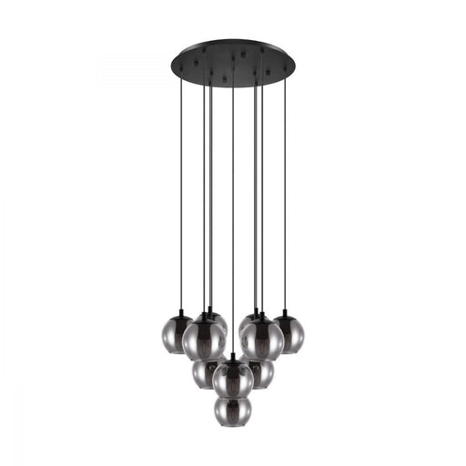 Buy Cluster Pendants Australia Ariscani 10 Light Pendant Chrome & Black Transparent - 98654