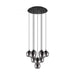 Buy Cluster Pendants Australia Ariscani 10 Light Pendant Chrome & Black Transparent - 98654