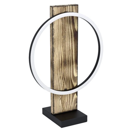 Buy Table Lamps Australia Boyal 12W LED Table Lamp 3000K Black With Rustic Wood - 99457N