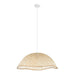 Buy Pendant Lights Australia SAMBUCONA Pendant Light W720mm White Steel Natural Wood -390236N