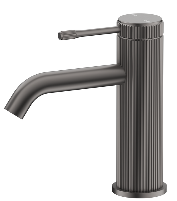 Mica Fluted Basin Mixer Gunmetal - BMC-6-NR-GM