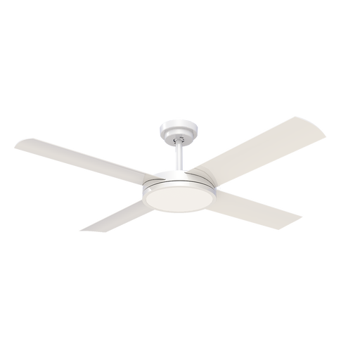 Buy AC Ceiling Fans With Light Australia Revolution 3 AC Ceiling Fan 52" with LED White Blades - A3183