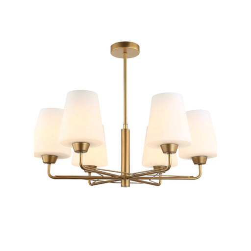 Buy Pendant Lights Australia Abbey 6 Light Gold With Opal Glass Pendant - ABBEY2