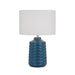 Buy Table Lamps Australia AGRA Table Lamp Blue Ceramic / Fabric - AGRA TL-BLWH