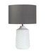 Buy Table Lamps Australia AGRA Table Lamp White Ceramic / Fabric - AGRA TL-WHGY