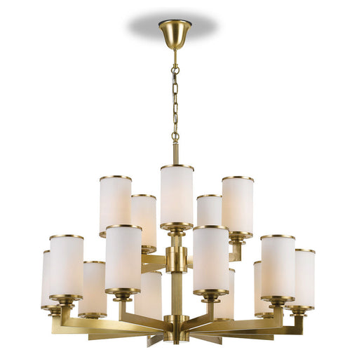 Buy Chandeliers Australia Ahern 15 Light Pendant Brass & Opal - AHERN PE15-BS+OP