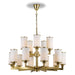 Buy Chandeliers Australia Ahern 15 Light Pendant Brass & Opal - AHERN PE15-BS+OP