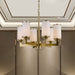 Buy Chandeliers Australia Ahern 6 Light Pendant Brass & Opal - AHERN PE6-BS+OP