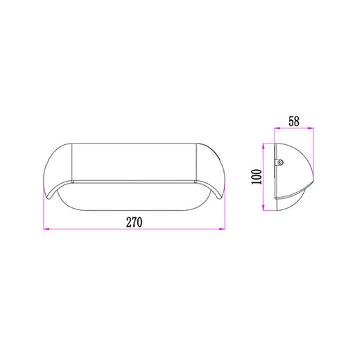 Buy Exterior Wall Lights Australia Aken 13W LED Exterior Surface Mounted Wall Light White - AKEN2