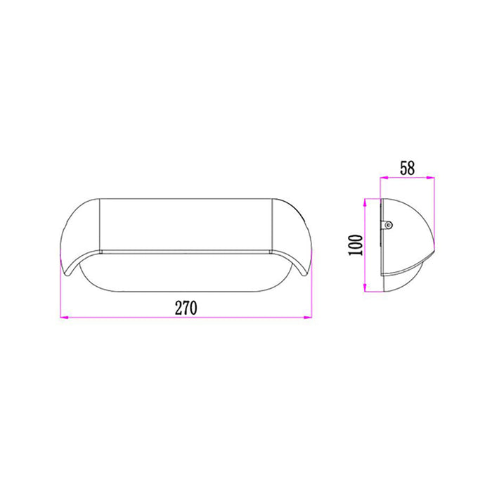 Buy Exterior Wall Lights Australia Aken 13W LED Exterior Surface Mounted Wall Light White - AKEN2