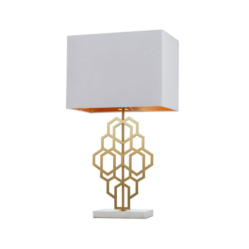 Buy Table Lamps Australia Akron 1 Light Large Table Lamp White & Antique Gold - AKRON TLL-WHAG