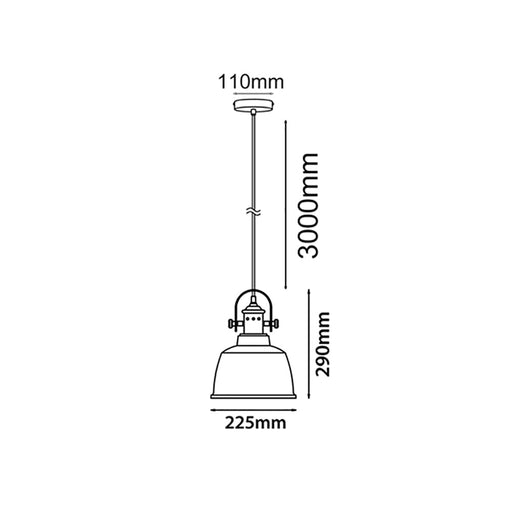 Buy Pendant Lights Australia Alta 1 Light Pendant Black With Copper Hightlights - ALTA2