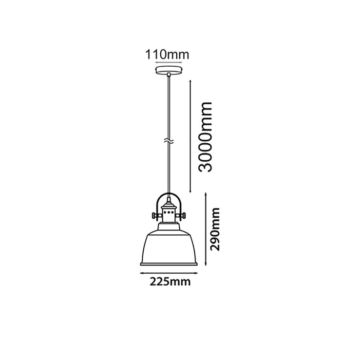 Buy Pendant Lights Australia Alta 1 Light Pendant Black With Copper Hightlights - ALTA2