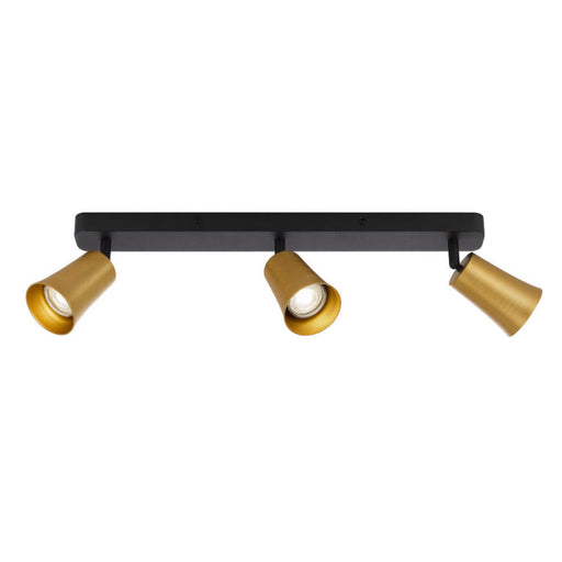 Buy Spotlights Australia Alvey 3 Light Spotlight Black & Gold - ALVEY SP3B-GDBK