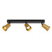 Buy Spotlights Australia Alvey 3 Light Spotlight Black & Gold - ALVEY SP3B-GDBK