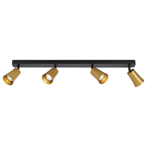 Buy Spotlights Australia Alvey 4 Light Spotlight Black & Gold ALVEY SP4B-GDBK