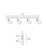 Buy Spotlights Australia Alvey 4 Light Spotlight Black ALVEY SP4B-BK