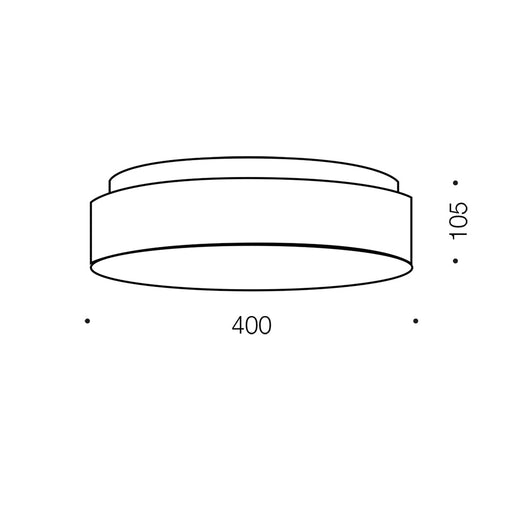 Buy LED Oyster Lights Australia Amelia LED Oyster Light 32W Opaline Metal 3CCT - AMELIA OY40-3C