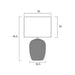 Buy Table Lamps Australia Arbro 1 Light Ceramic Table Lamp Grey - ARBRO TL-GY