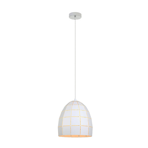 Buy Pendant Lights Australia Armis 1 Light Pendant White Tiled Ellipse Shape - ARMIS4