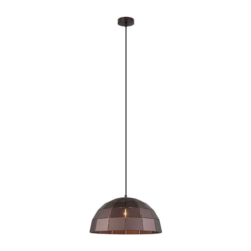 Buy Pendant Lights Australia Armis 1 Light Pendant Coffee Tiled Dome Shape - ARMIS9
