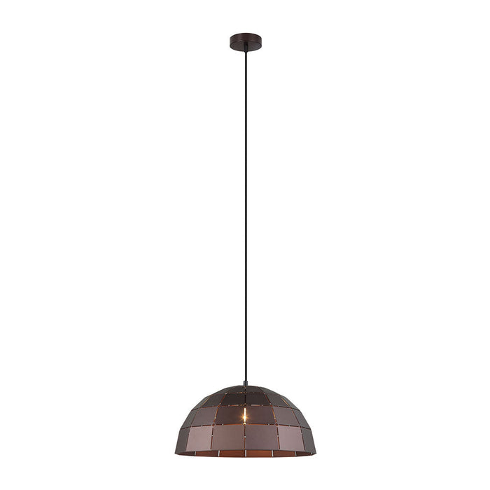 Buy Pendant Lights Australia Armis 1 Light Pendant Coffee Tiled Dome Shape - ARMIS9