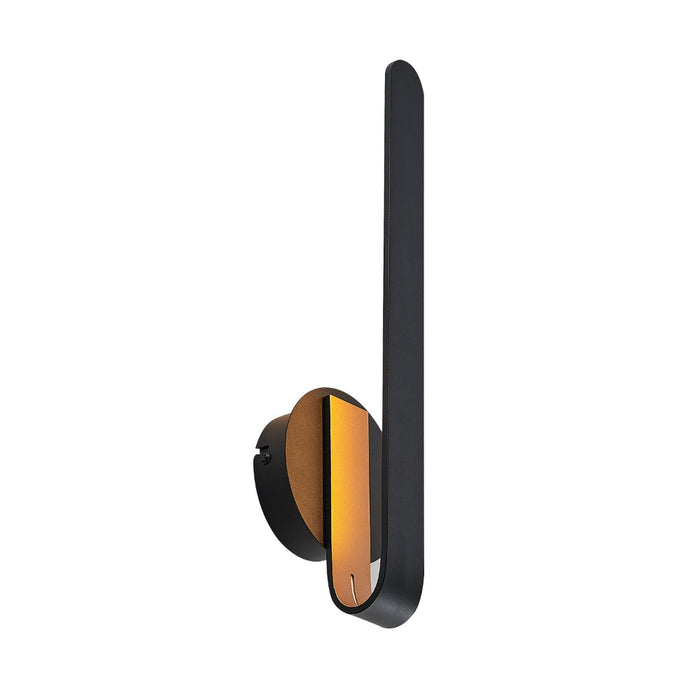 Atala Small LED Wall Light 12W 3000k Black & Gold - ATALA WB40-BKGD