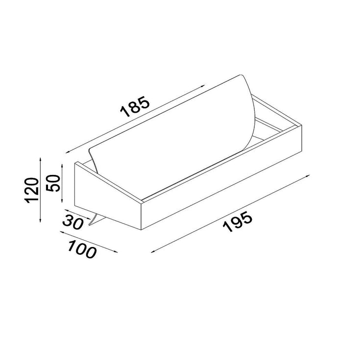 Atlanta Up & Down Wall Light White Metal 3CCT - ATLANTA