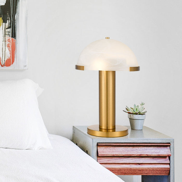 Buy Table Lamps Australia Augustin 1 Light Table Lamp Antique Gold & White Marble - AUGUSTIN TL-AGWM