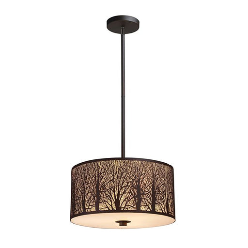 Buy Pendant Lights Australia Autumn 3 Light Pendant Aged Bronze With Amber Lining - AUTUMN02