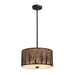 Buy Pendant Lights Australia Autumn 3 Light Pendant Aged Bronze With Amber Lining - AUTUMN02