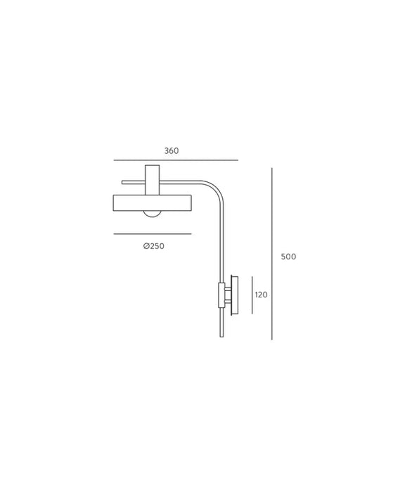 Aloa Wall Light Matte Black - ARO.A1227