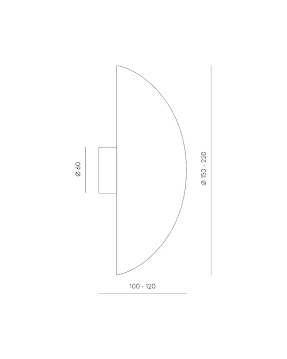Altun Large Wall Light 12W 3000K Matte Brass Matte White or Matte Black
