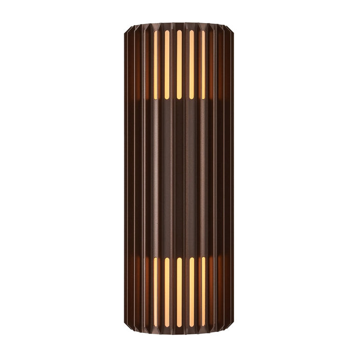 Aludra Aluminium Up & Down Seaside Wall Light Brown Metallic - 2418121261