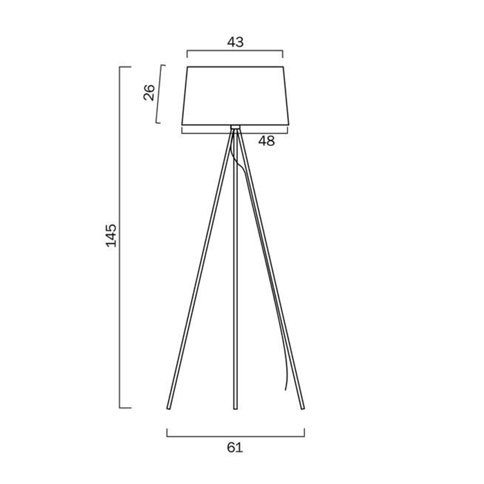 Buy Floor Lamps Australia Anna 1 Light Floor Lamp White & Black - ANNA FL-WHDGY