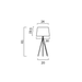 Buy Table Lamps Australia Anna 1 Light Table Lamp White & Black - ANNA TL-WHDGY