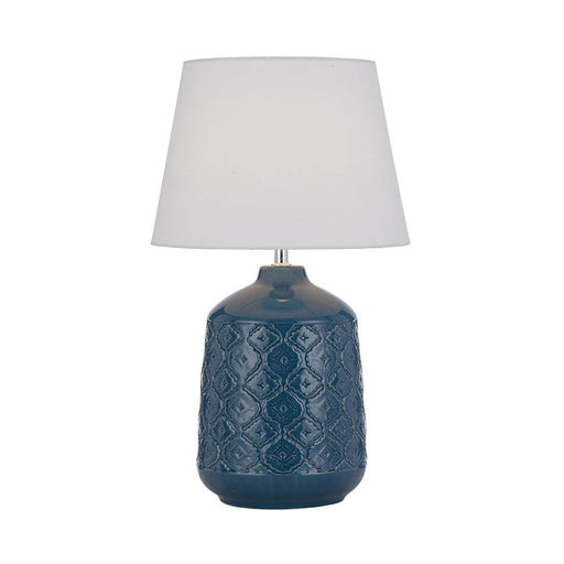 Buy Table Lamps Australia BACI Table Lamp Blue Ceramic / Fabric - BACI TL-BLWH