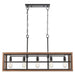 Buy Island Pendant Lights Australia BANQUET Island Pendant 5 Lights Bronze Wood / Iron- BANQUET1