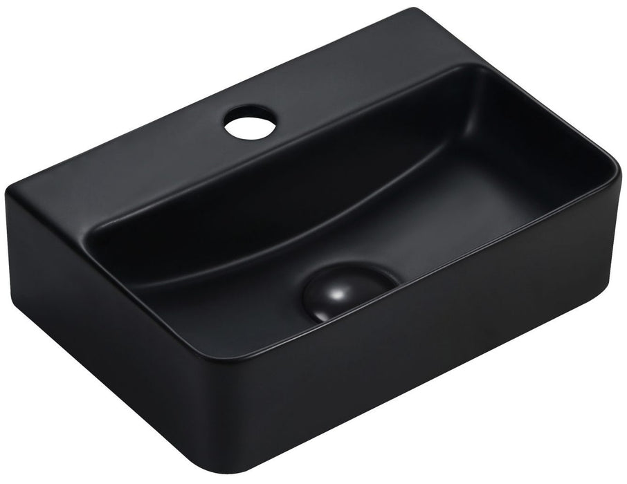Mallory 365mm Above Counter Basin Black - BAS-3625105-BLK