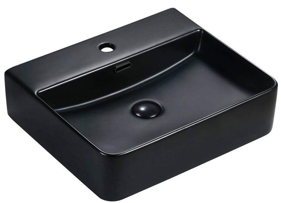 Florentine 500mm Above Counter Basin Black - BAS-504213-BLK