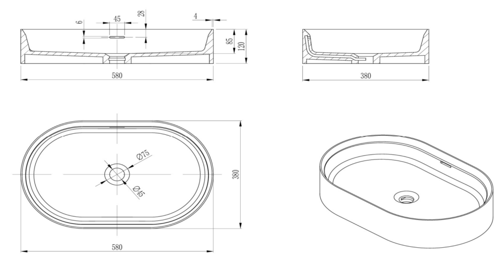 IDRA Above Counter Basins Latte - BAS-583812-LAT