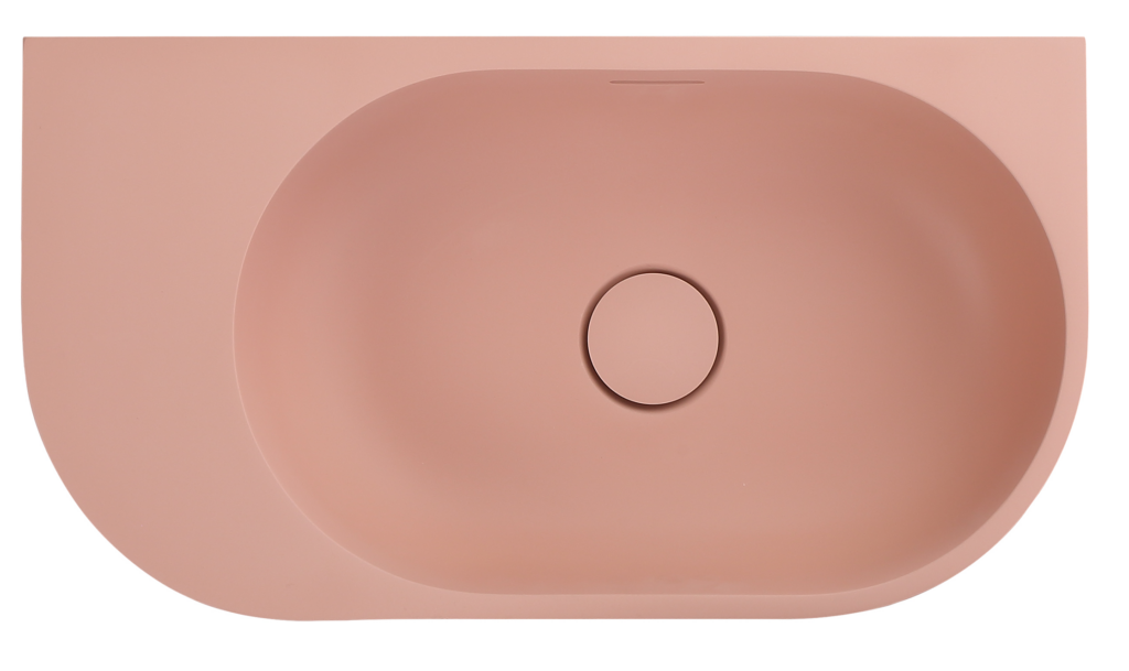 Elysia Left Hand Above Counter Basins Rose - BAS-L-502715-ROS
