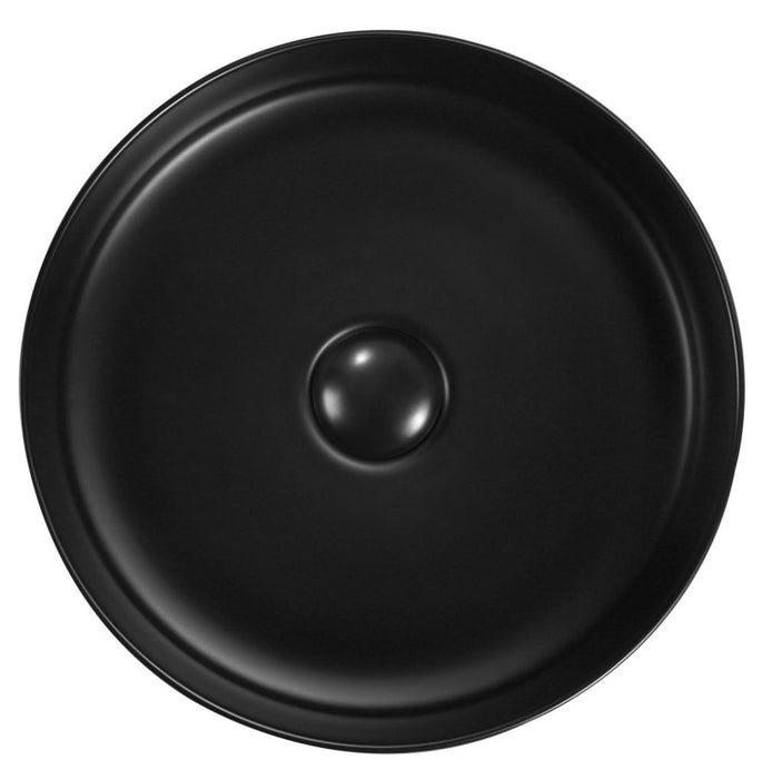 Rotonda 360mm Above Counter Basin Black - BAS-RND36512-V-BLK