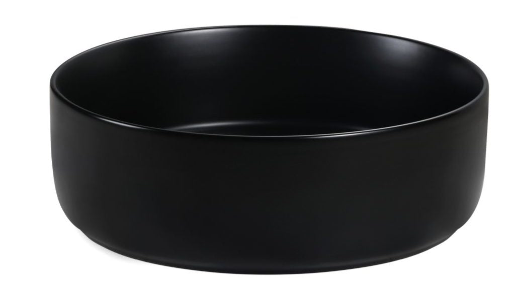 Rotonda 360mm Above Counter Basin Black - BAS-RND36512-V-BLK