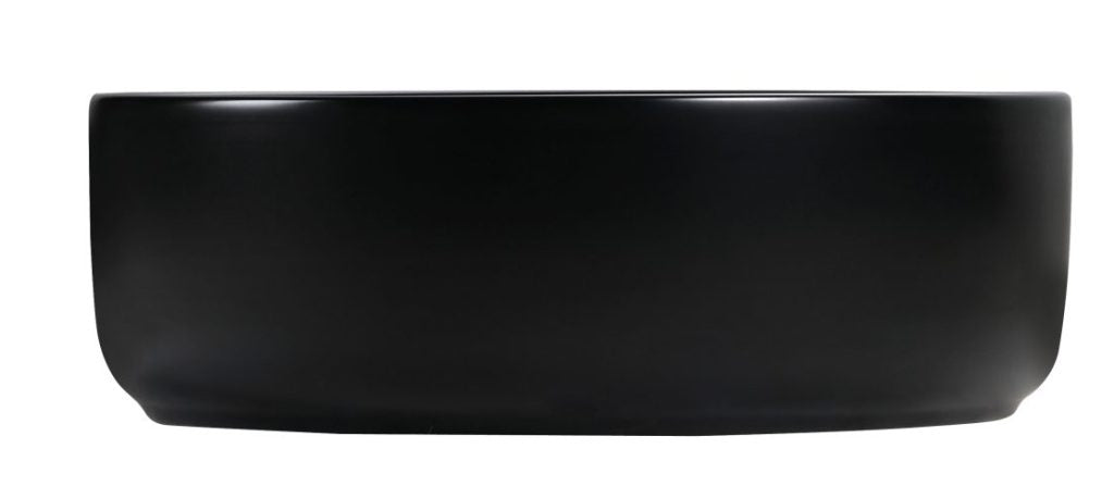 Rotonda 360mm Above Counter Basin Black - BAS-RND36512-V-BLK