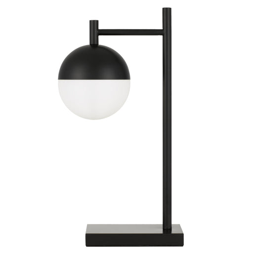 Buy Table Lamps Australia Basilo 1 Light Table Lamp Black / Opal Matt - BASILO TL-BKOP