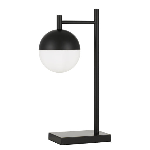 Buy Table Lamps Australia Basilo 1 Light Table Lamp Black / Opal Matt - BASILO TL-BKOP